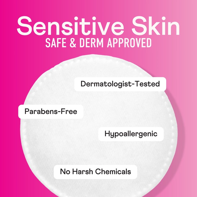 Cotton Rounds for Makeup Removal & Skincare - Hypoallergenic, 100% Pure Cotton Pads