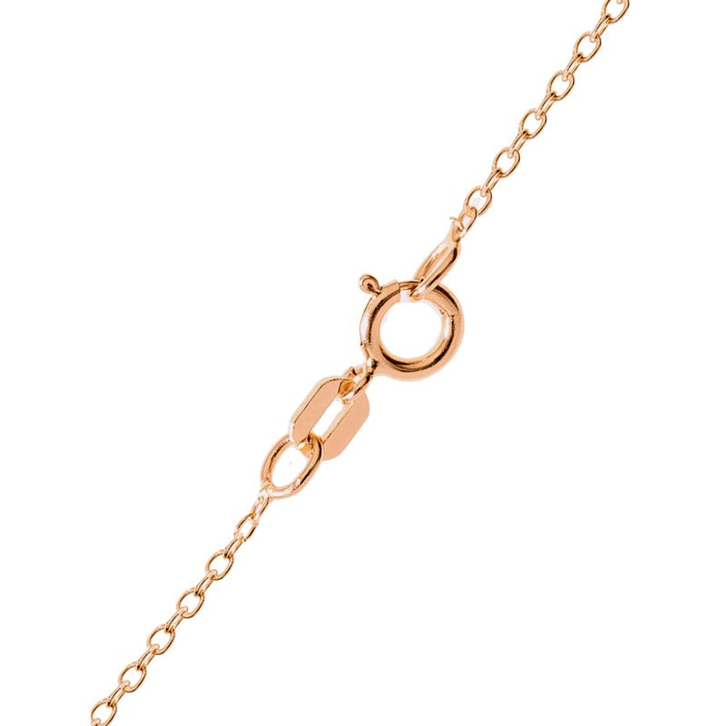 Sterling Silver 14K Gold Plated Heart Pendant Necklace with Crystals - 18 Inch Chain