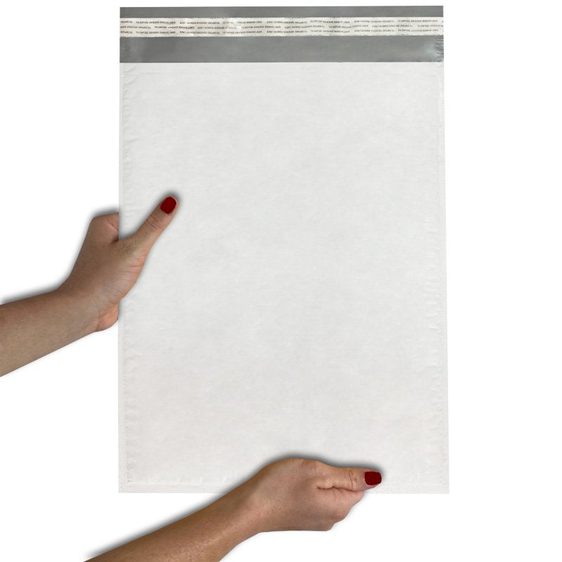 Poly Bubble Mailer Bags 10.5x16 Inches Self Seal Pack of 100 White Shipping Envelopes