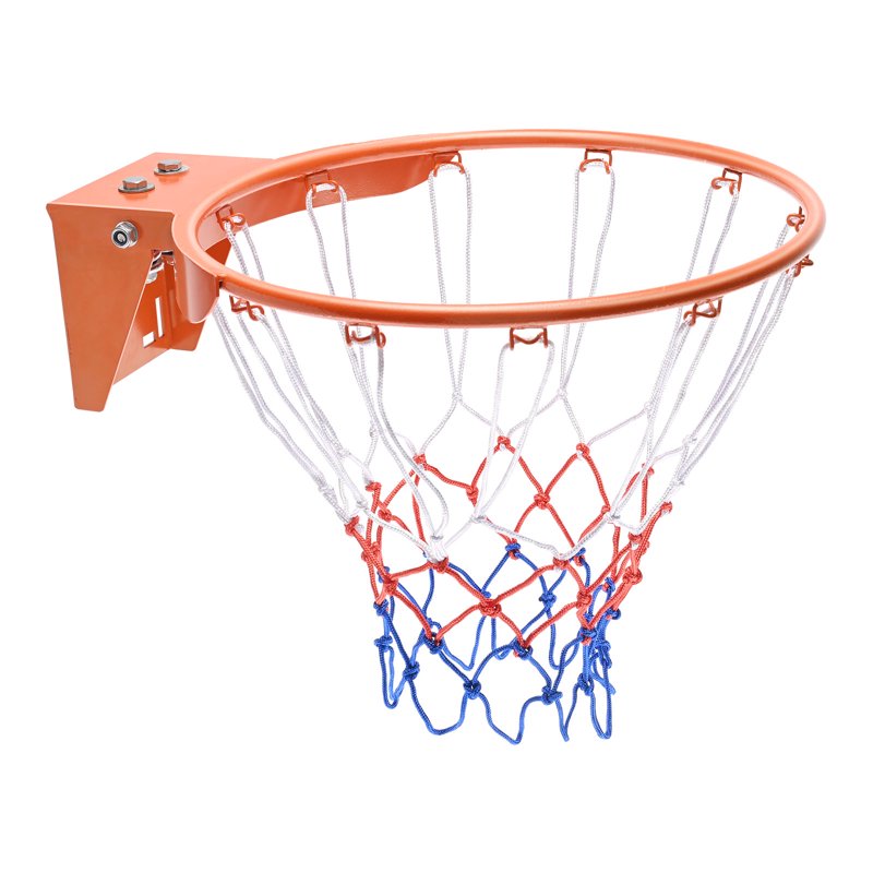 Heavy Duty Wall-Mounted Basketball Rim 18 Inch Indoor Outdoor Hoop with Net