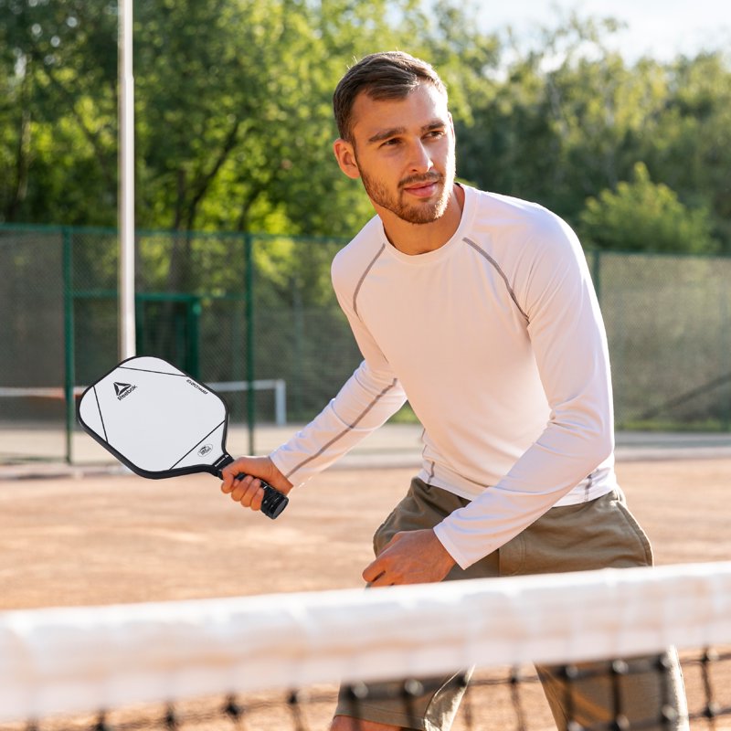 Reebok Pickleball Paddle - White, USAPA-Approved Lightweight Fiberglass