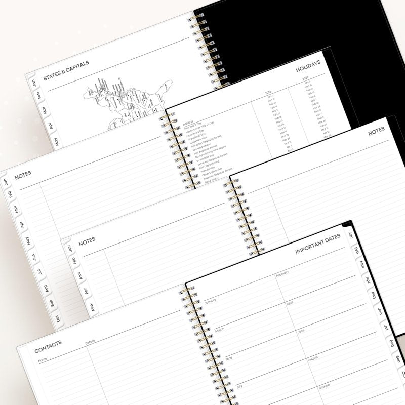 2026 Monthly Planner Calendar - 8x10 Durable Twin Wire Binding, Clear Pocket Cover