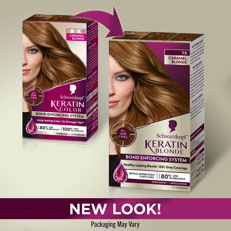 Permanent Hair Dye Kit with Keratin & Gray Coverage - Multiple Shades