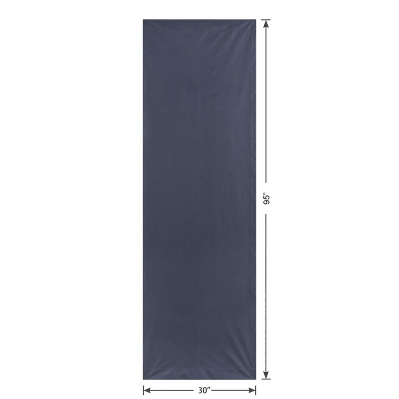 Blackout Curtain Panel Pair - Solid Rod Pocket with Back Tabs, 30x95 inches