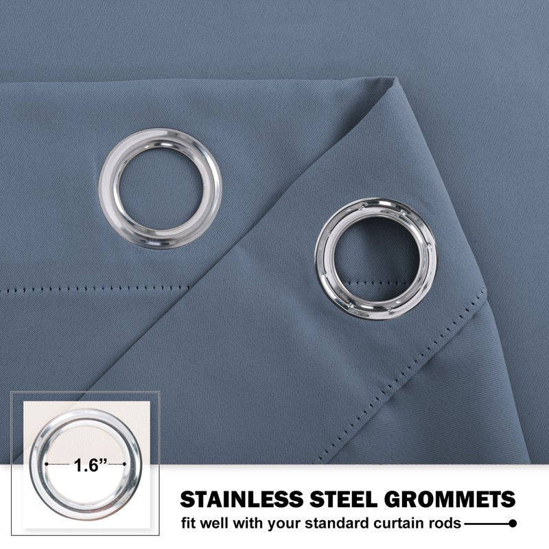 Blackout Kitchen Curtain Tiers Set of 2 | Room Darkening Thermal Insulated Window Treatments