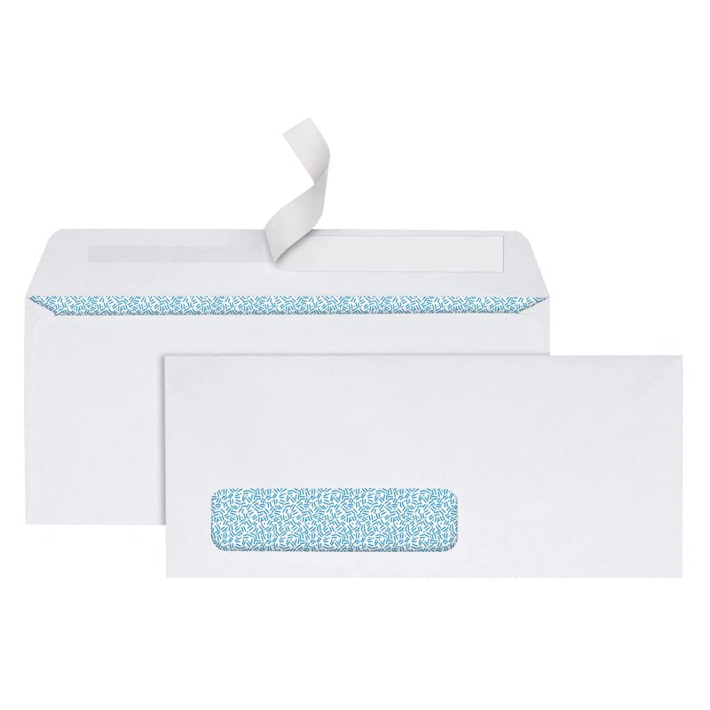 Security Window Envelopes #10 Pack of 250 White Privacy Seals Office Depot