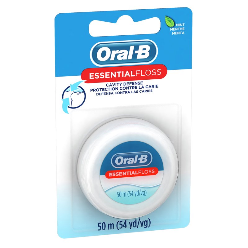 Waxed Dental Floss Mint Floss for Plaque Removal - 50m, Multipack Options