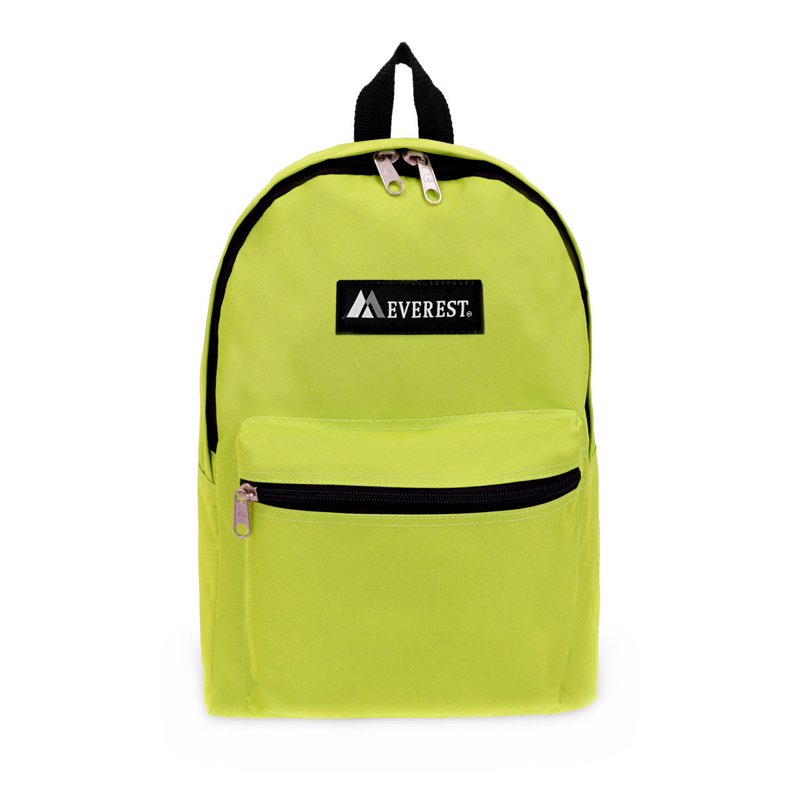 15-Inch Unisex Basic School Backpack - Multiple Colors for All Ages