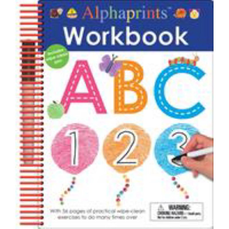 Children's ABC Wipe Clean Workbook Spiral-Bound Learning Book