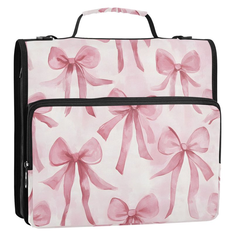Waterproof Zipper Binder with Shoulder Strap 2 Inch D-Ring Holds 500 Sheets