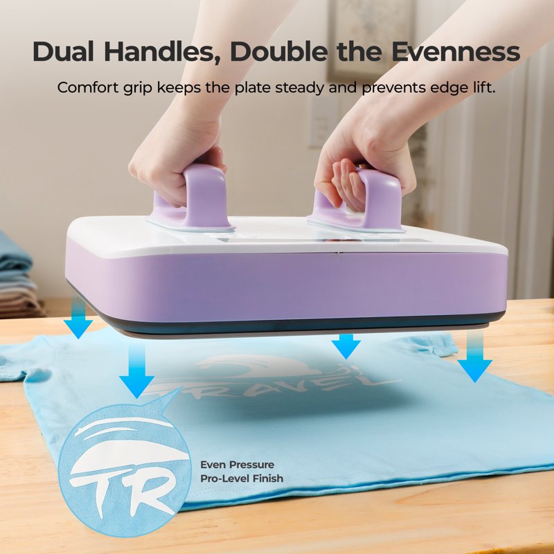 Portable 12x10 Inch Heat Press Machine for T-Shirts & Sublimation - Digital Pressure Display