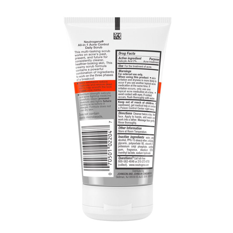 Neutrogena Acne Face Wash & Exfoliating Scrub Set - Salicylic Acid, 4.2 fl oz, 3 Pack