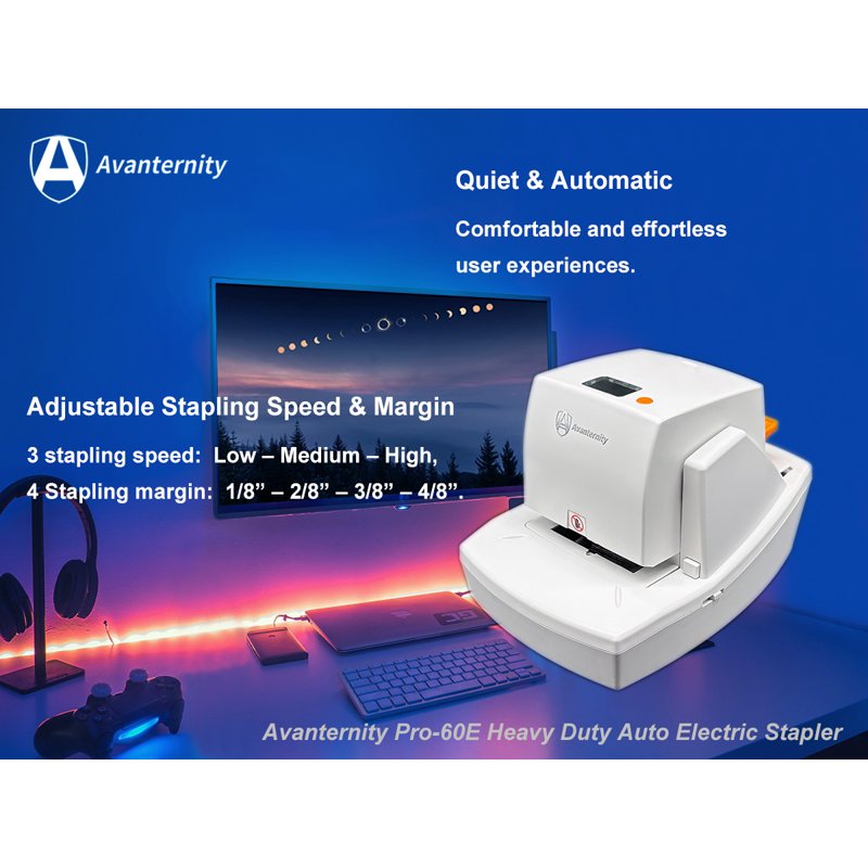Avanternity Pro-60E Heavy Duty Auto Electric Stapler - 60 Sheet Variation