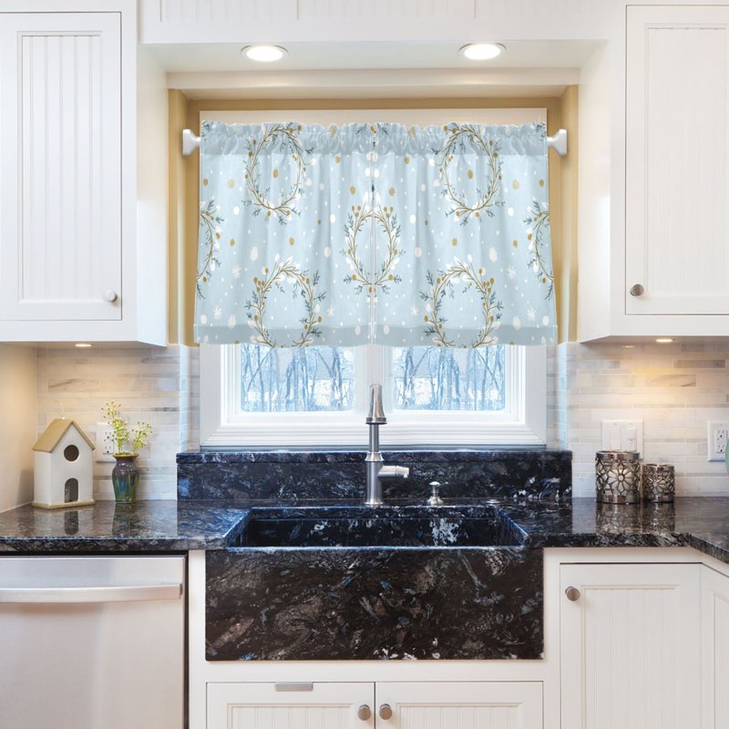 Kitchen Tier Curtains Set - Light Filtering Privacy UV Protection 2 Panels