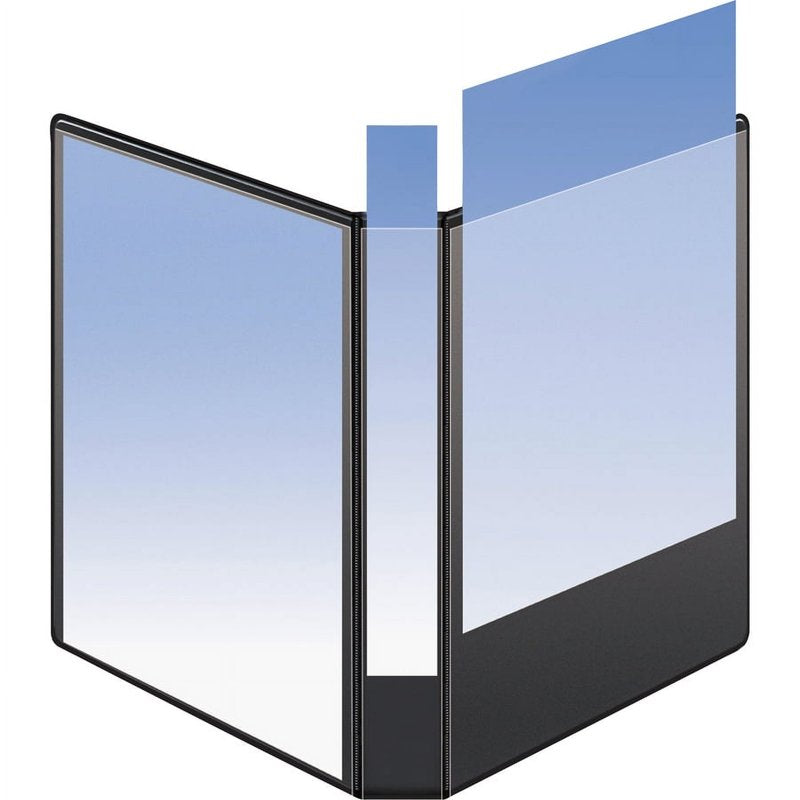 3-Inch Capacity View Binder - 11x8.5 Inches, Black, Slant-D Rings