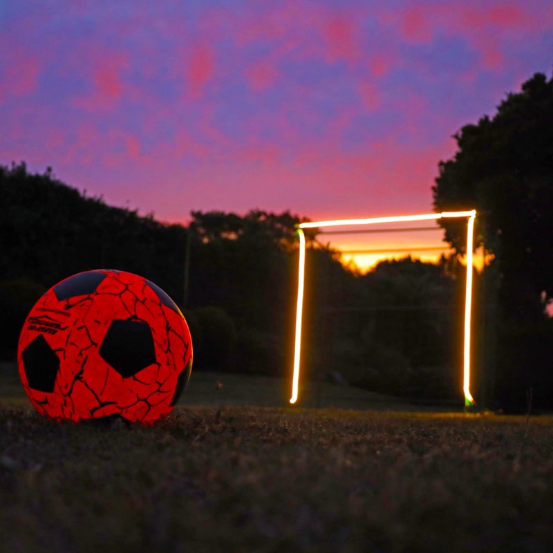 Glow-in-the-Dark LED Soccer Ball – Official Size 5 with Pump & Pre-Installed Batteries