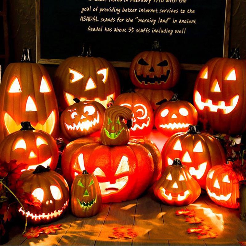 LED Pumpkin Lantern Halloween Decorations Indoor Outdoor Jack O Lantern Light