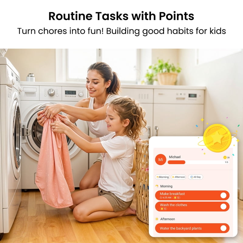 Digital Family Wall Calendar & Meal Planner with Touchscreen - 15.6 Inch Dual-Mode Smart Board