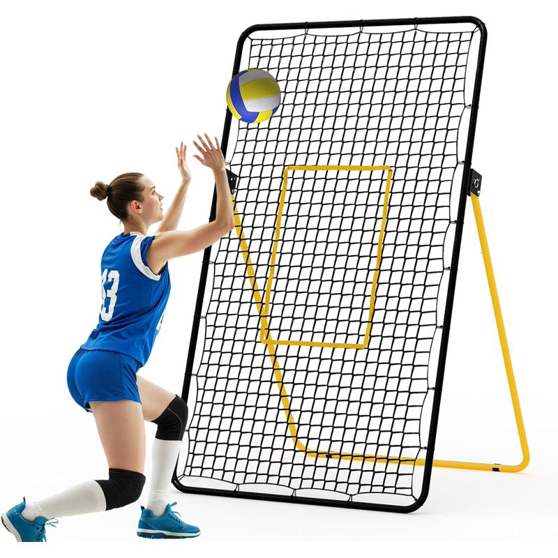 Large Volleyball Rebounder Net 7x4 ft Training Bounce Back Equipment