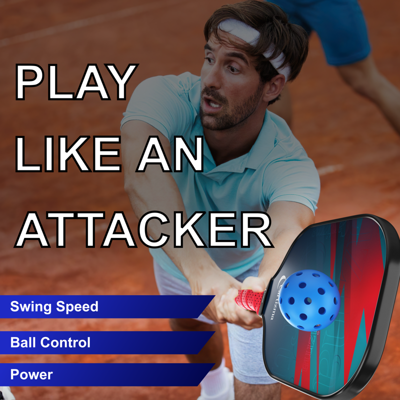 Pickleball Paddle Set — 2 Paddles, 4 Balls, Carry Bag | 8 oz Graphite Carbon Face