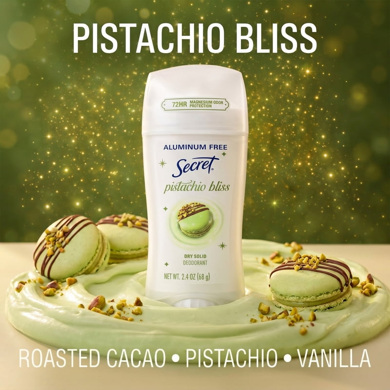 Aluminum Free Holiday Deodorant for Women - Pistachio Bliss 2.4 oz