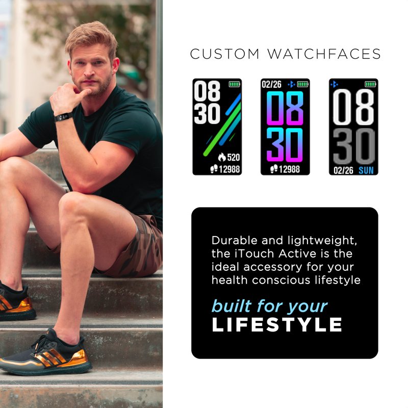 Unisex Smartwatch with Heart Rate & Fitness Tracking - Multiple Colors
