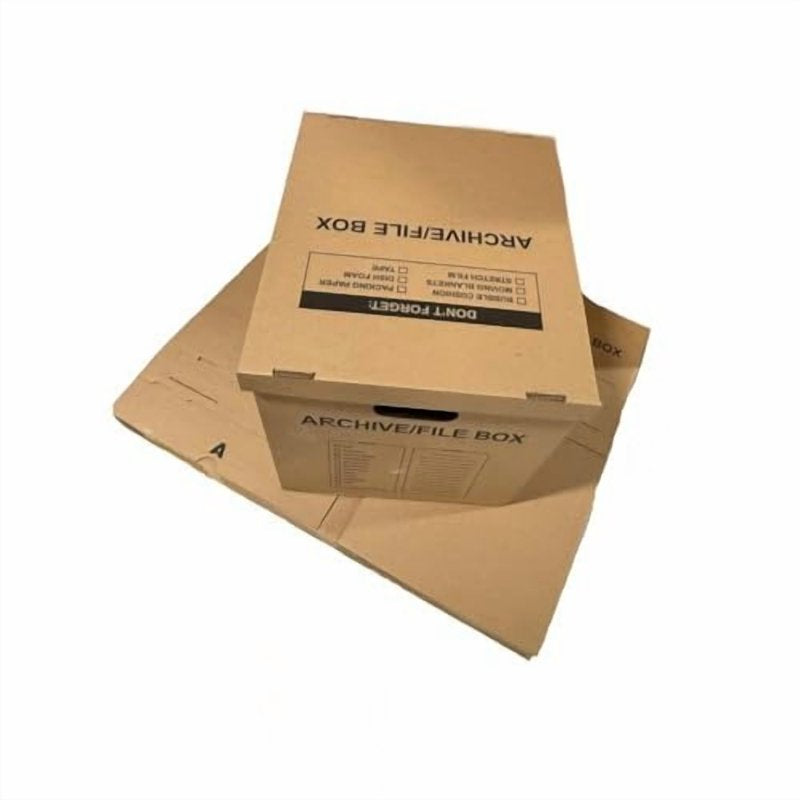6-Pack 18x15x14 Inch File Storage Boxes with Lids & Handles - Moving & Office Organization