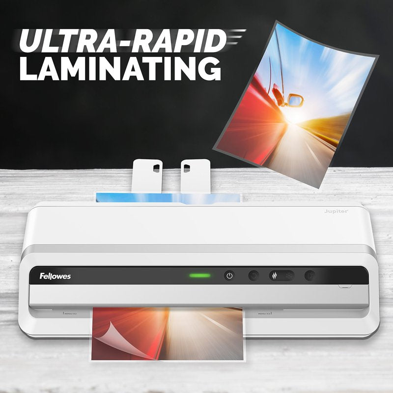 Laminator with Pouch Starter Kit - Fast Hot & Cold Laminating, Jam-Proof