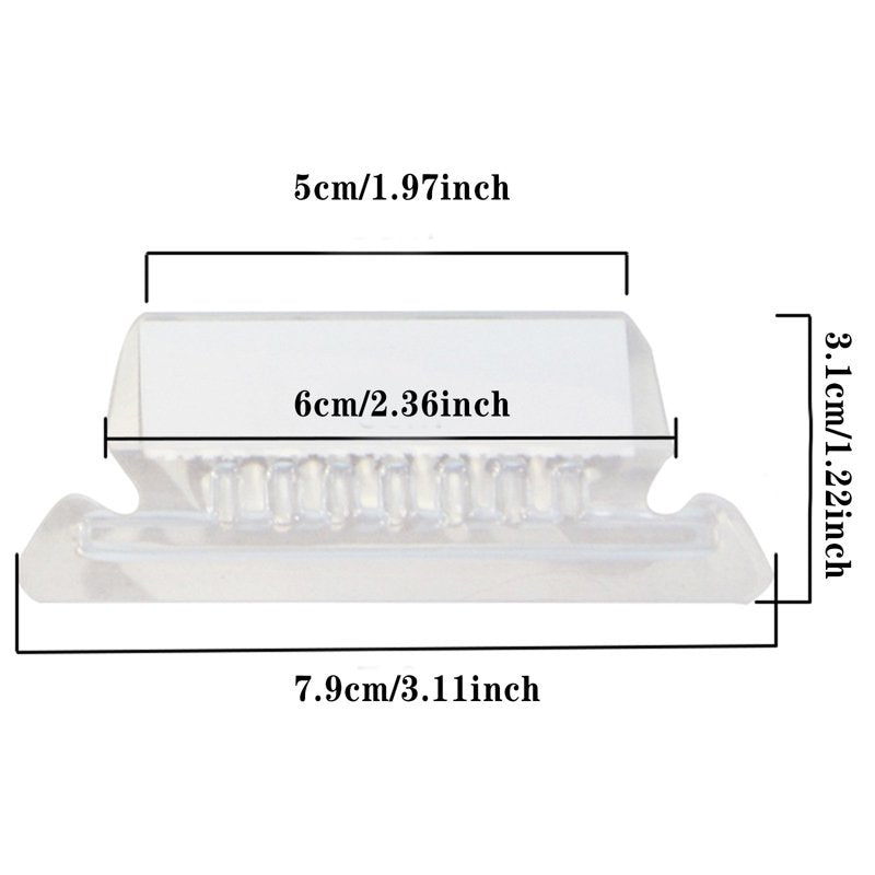 25 Pack Clear Hanging Folder Tabs with Inserts - 2 Inch Office File Labels