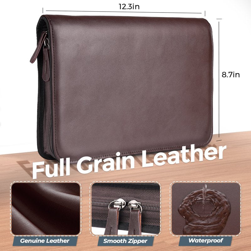Art Drawing Supplies Kit with Leather Case - Mechanical Pencils, Micron Pens & Sketchbook
