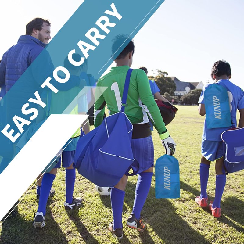 Kid Soccer Goal 6x4FT Portable Blue with Carrying Bag | Backyard Practice net