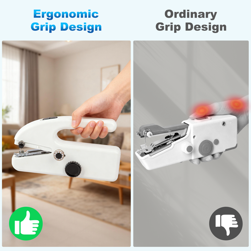 Portable Handheld Sewing Machine - Mini Cordless Hemming & Repair Tool