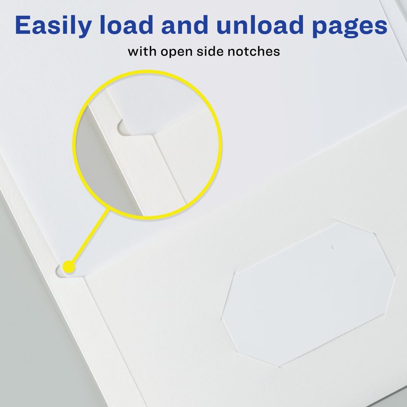 Two Pocket Folder Set - Holds Up to 40 Sheets - White - Pack Options