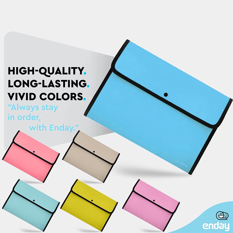 Expandable A4 Paper File Folder Organizer Document Holder - Multiple Colors