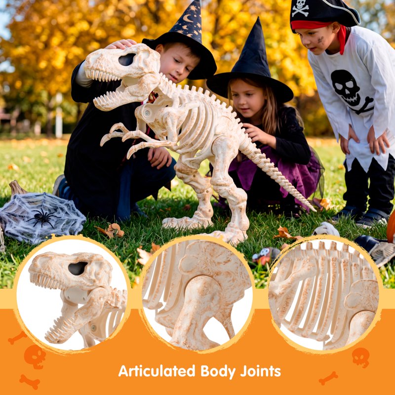 Joyfy 13.35" Posable Tyrannosaurus Rex Skeleton – Dinosaur Skeleton Decoration (Variation: Dinosaur)