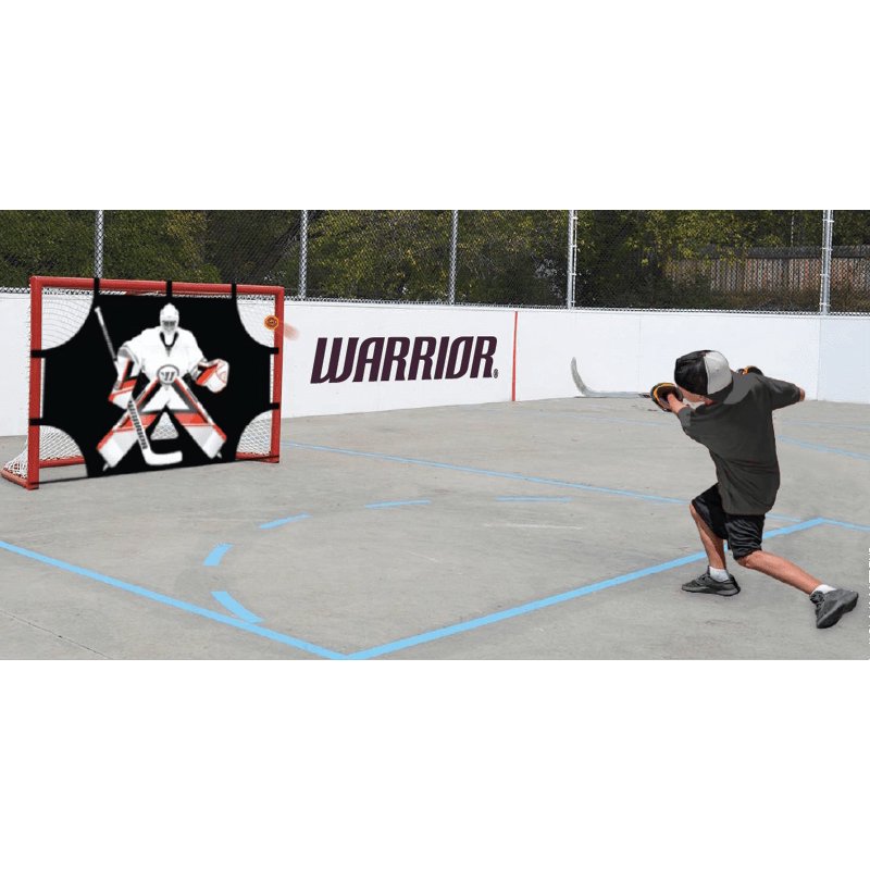 Street Hockey Shooter Trainer with 5 Target Zones, Adjustable Hook and Loop - Black