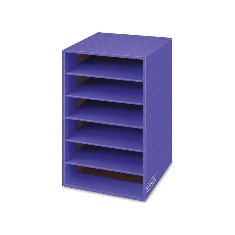 Classroom Organizer with 6 Shelves - Purple Storage Shelf for Kids & Office