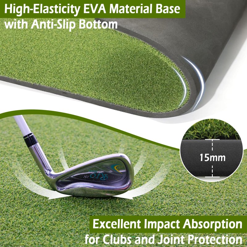 Bearwill Golf Mat 5ft x 4ft Practice Hitting Mat - 31mm High-Density Turf