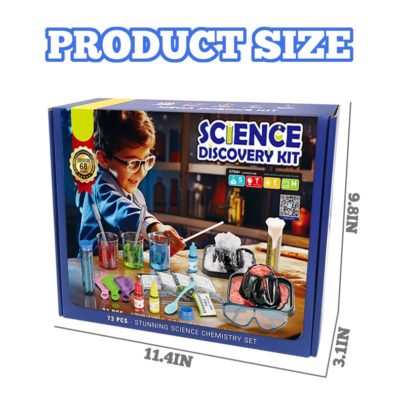 Kids Science Kit with 68 Lab Experiments STEM Learning Toys for Ages 8-12