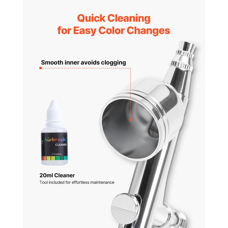 Airbrush Kit with Compressor and 3 Tips for Cake Decorating & Model Painting