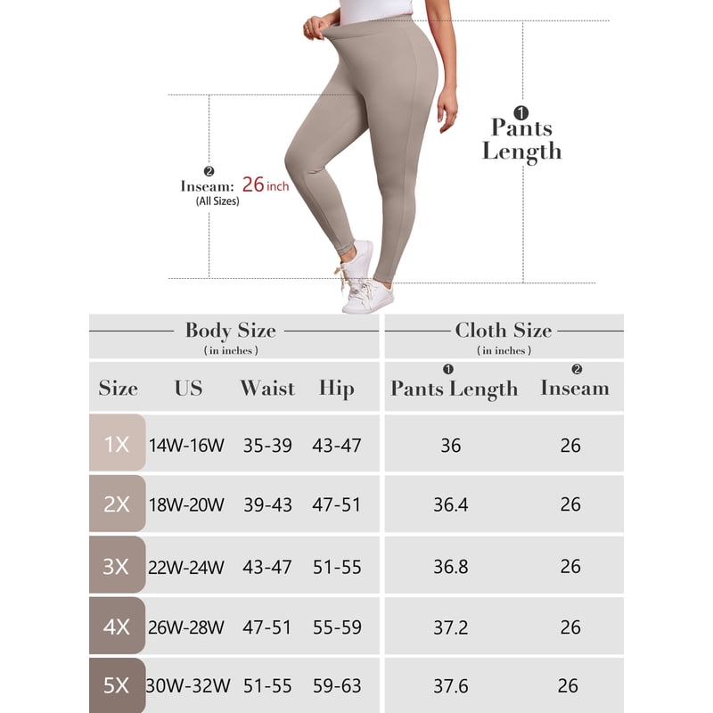 Plus Size High Waist Yoga Leggings for Women - Soft, Stretchy, Tummy Control