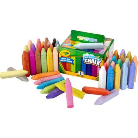 48-Count Washable Sidewalk Chalk Set for Kids and Outdoor Art