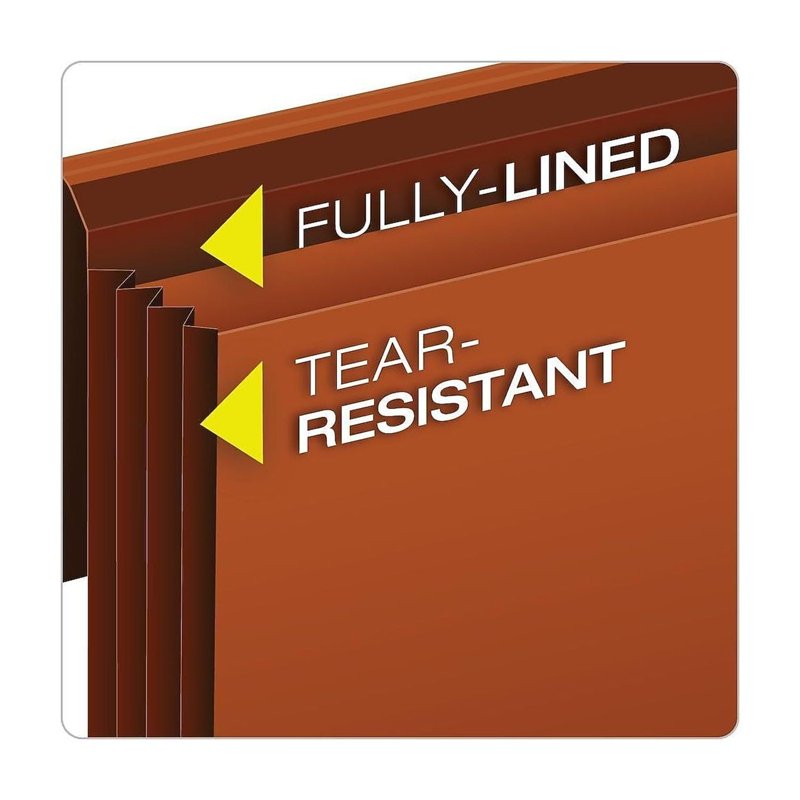 Heavy Duty Expanding File Wallet with Flap and Cord Closure - Letter Size, Brown