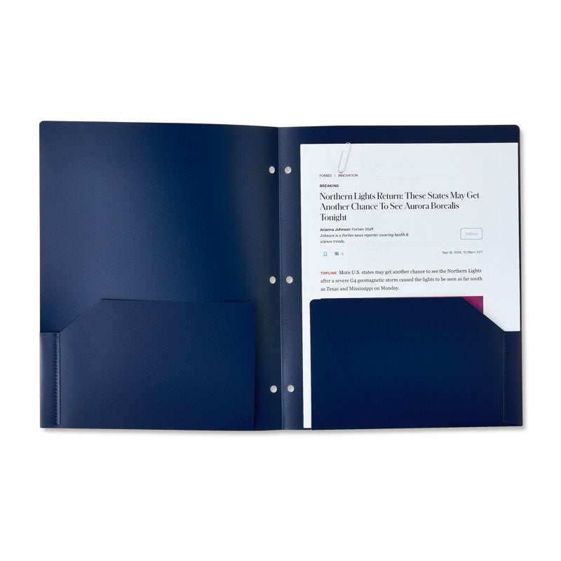 4-Pocket Poly Folder for Office and School Documents - 19 Pack