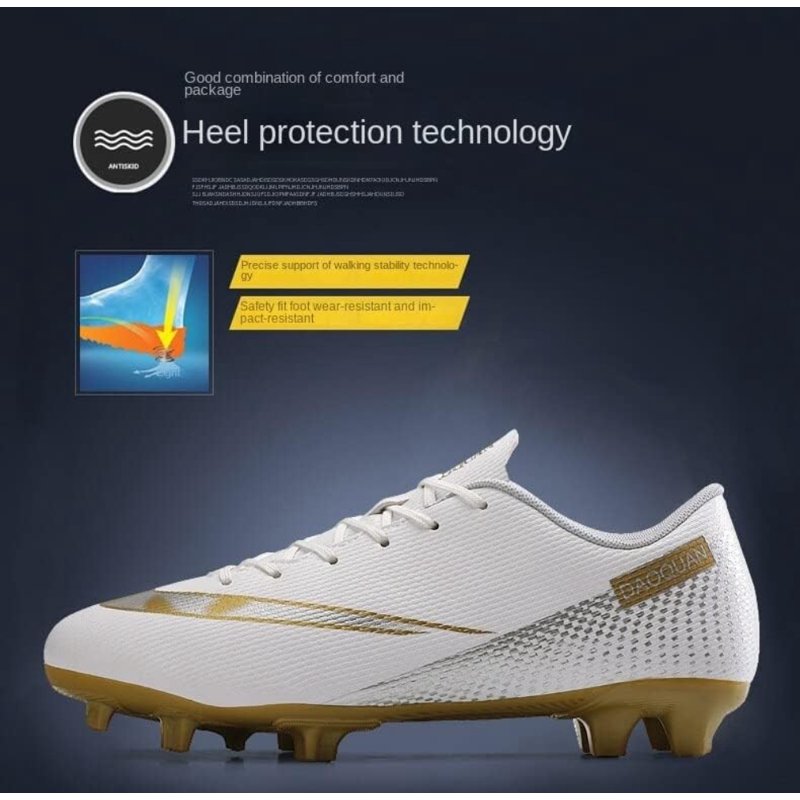 Unisex Leather Soccer Cleats with Lace-Up Closure - Turf Football Shoes US Mens 4 / Womens 5 Sky Blue