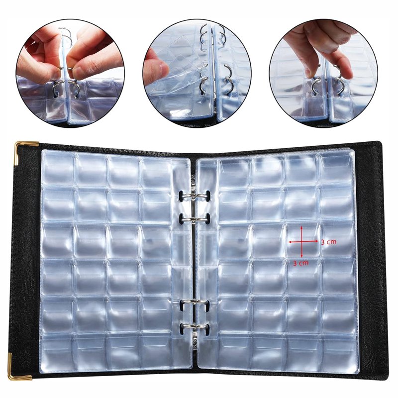 High Capacity Coin Collection Album with Clear PVC Sleeves, 480 Pockets, Portable Organizer