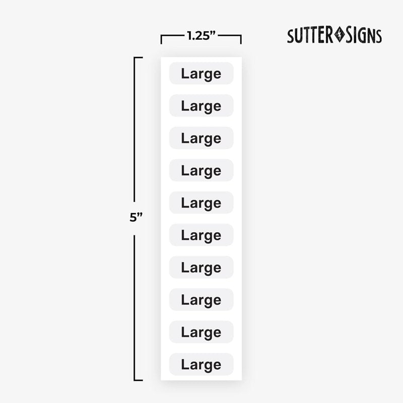 1500pcs Clothing Size Labels Set - Clear Durable Sticker Labels for Shirts, Pants & Accessories
