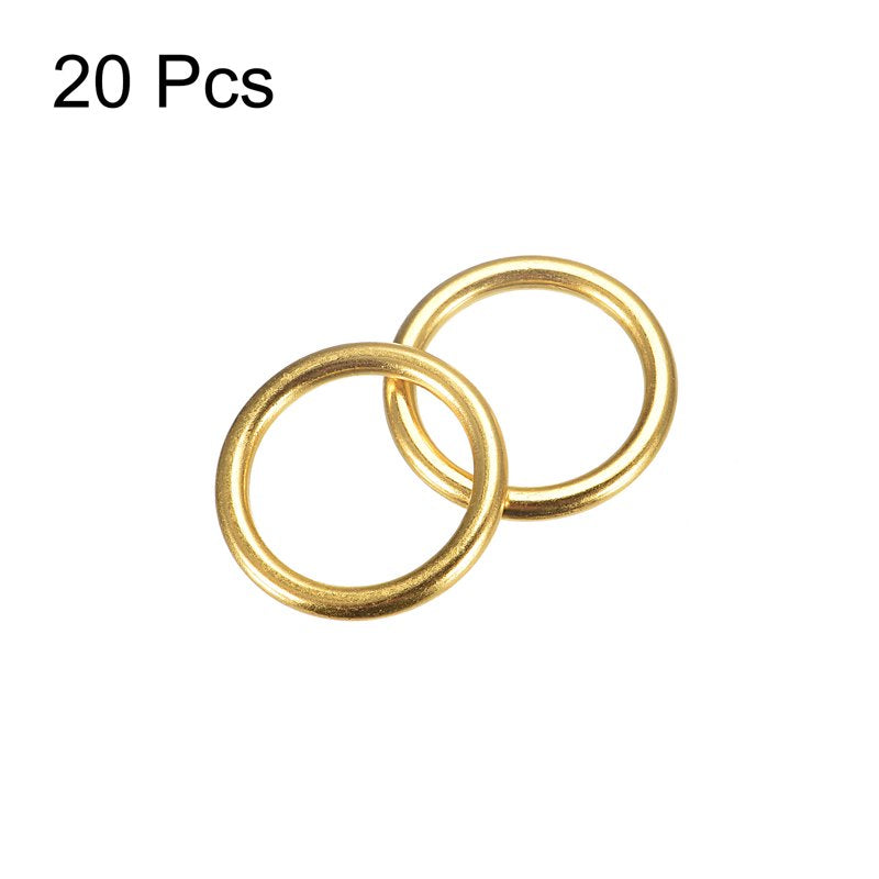 Metal O Rings Set - 20 Pack Zinc Alloy Circular Buckles for DIY Crafts & Accessories