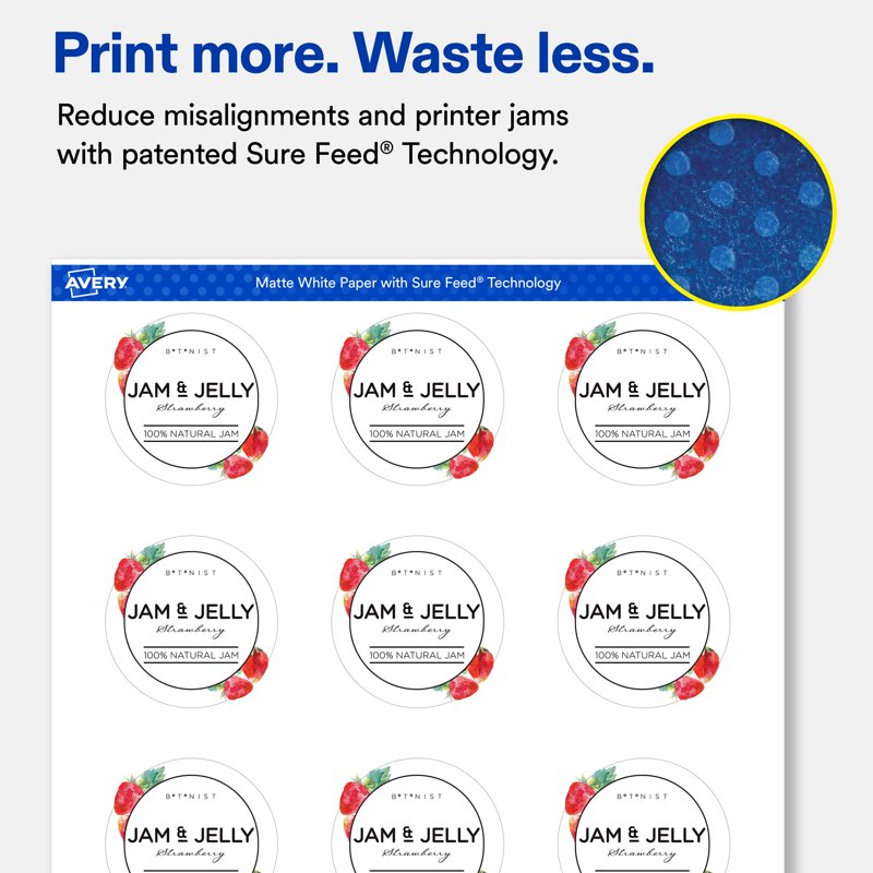 Matte White Round Labels - Customizable 2-Inch Diameter, Bulk Pack