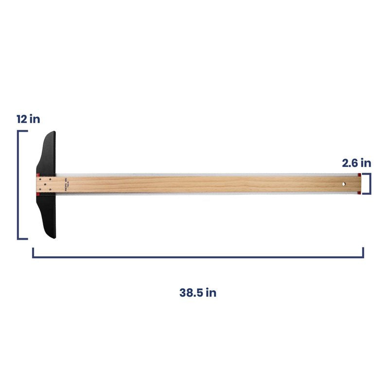 18 Inch T Square with Maple Blade & Acrylic Edge for Drawing & Cutting